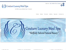Tablet Screenshot of coutureluxurymedspa.com